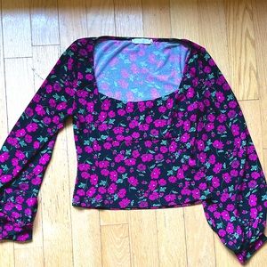 Floral long sleeved top